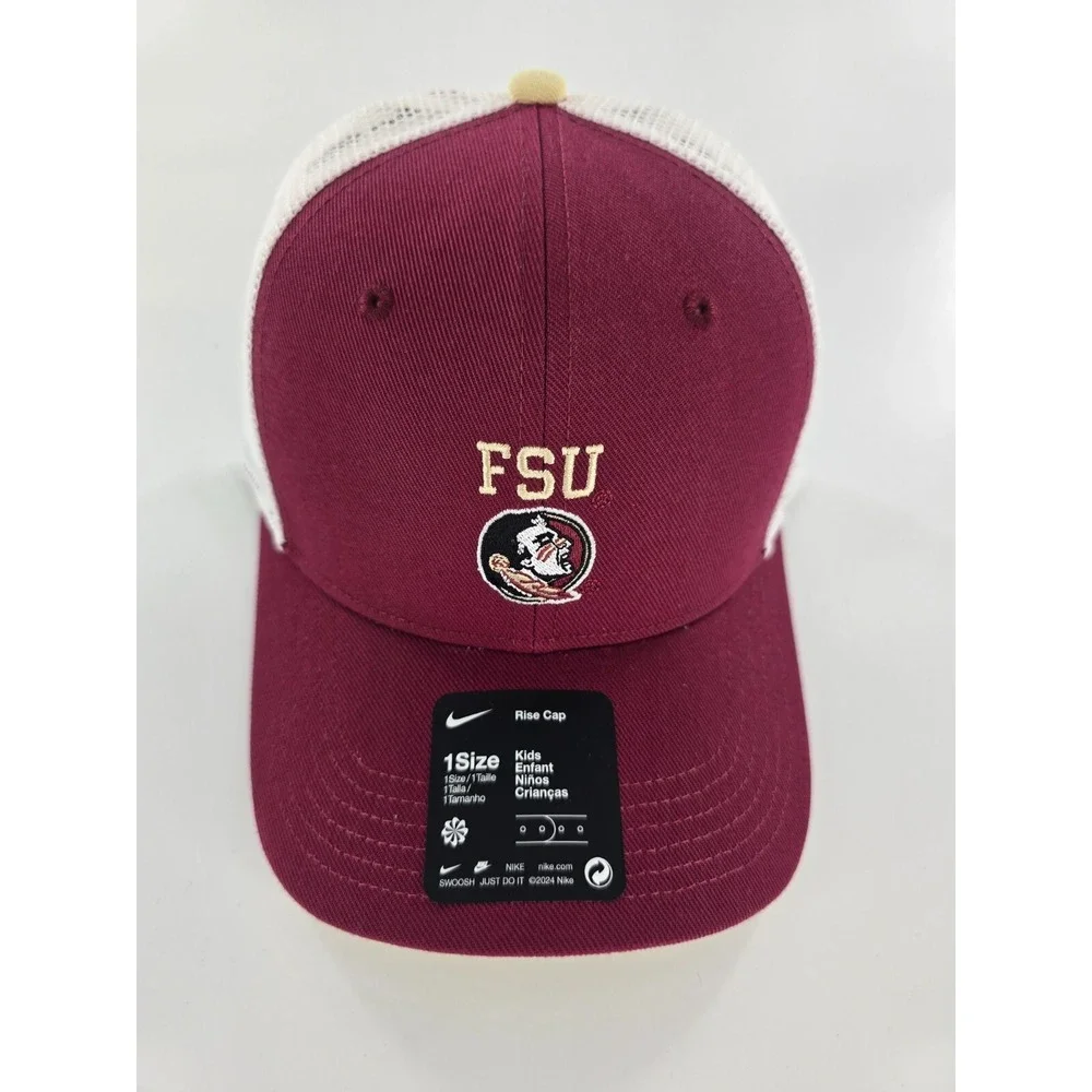 Nike Florida State FSU Rise Cap Youth One‎ Size Crimson Team Issued New